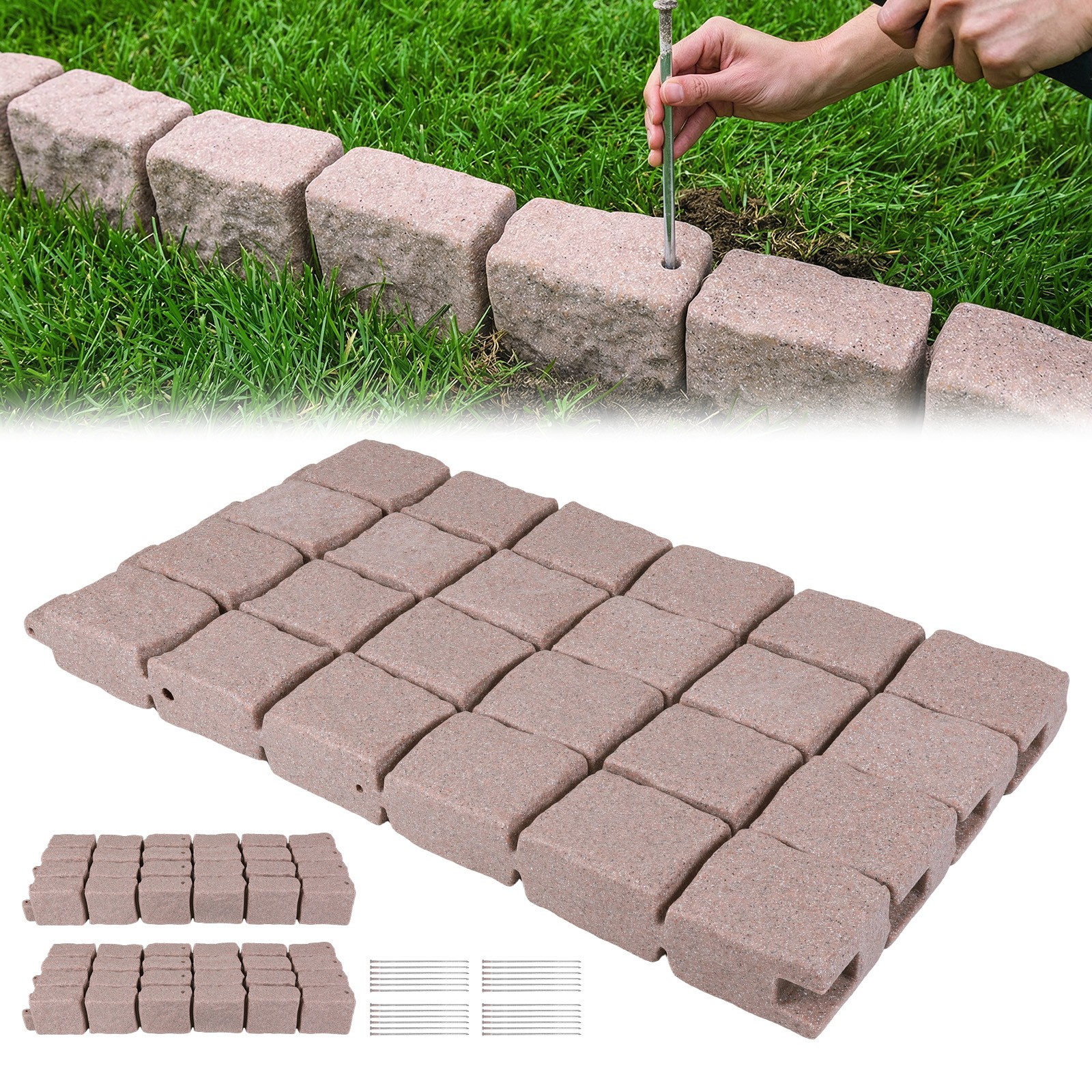 Faux Stone Landscape Edging Garden Fence Imitation Stone for Home Improvement