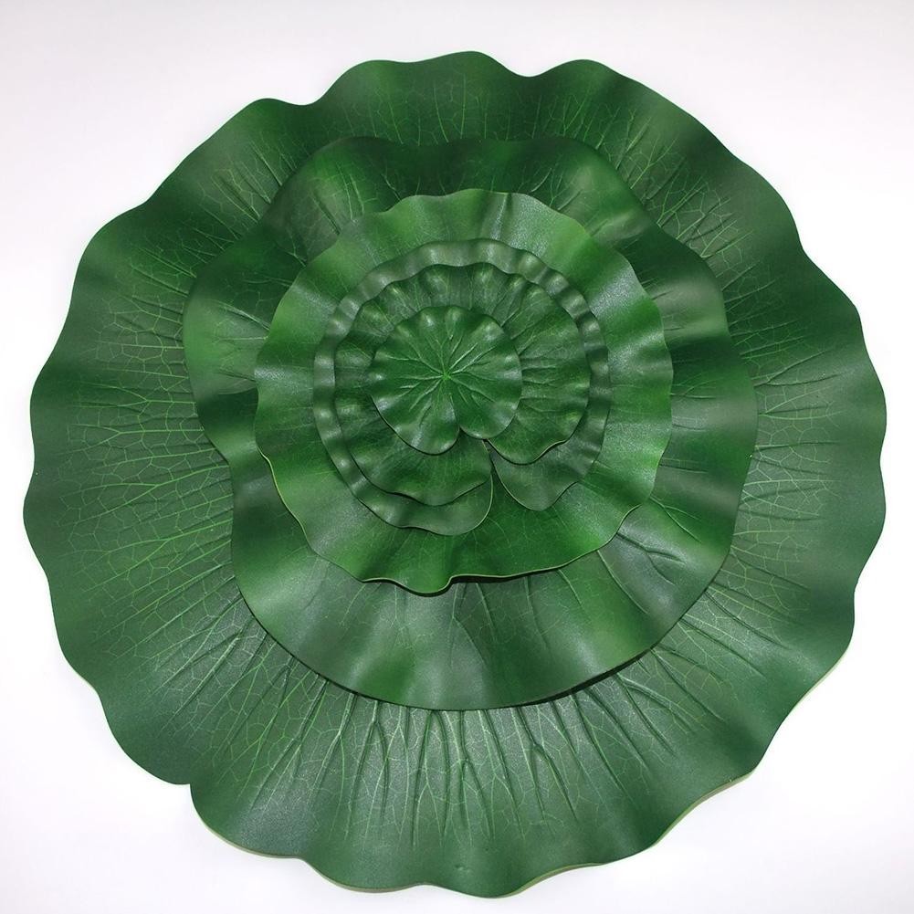10*Artificial Fake Lotus Leaves Leaf-Water for lily Floating Pool Plant Garden