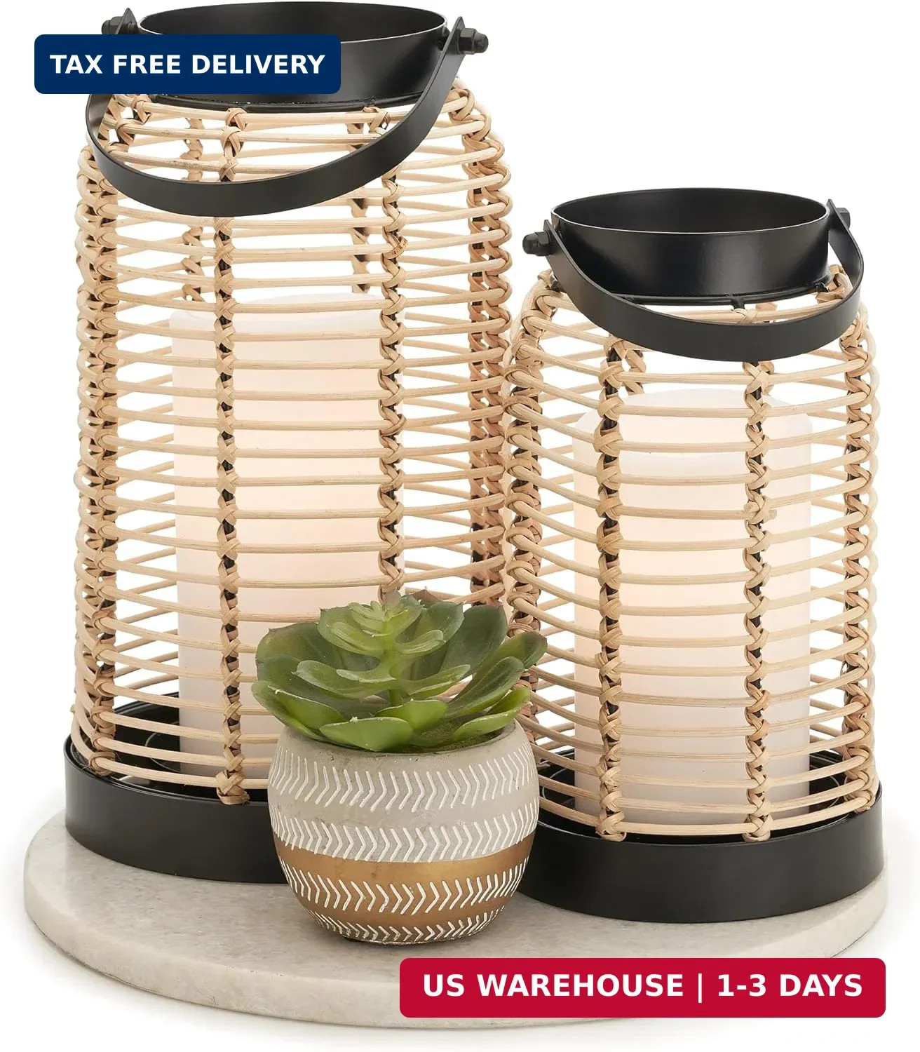 Natural Rattan Boho Lanterns – Handcrafted Chic Decor to Enhance Your Home – Mod