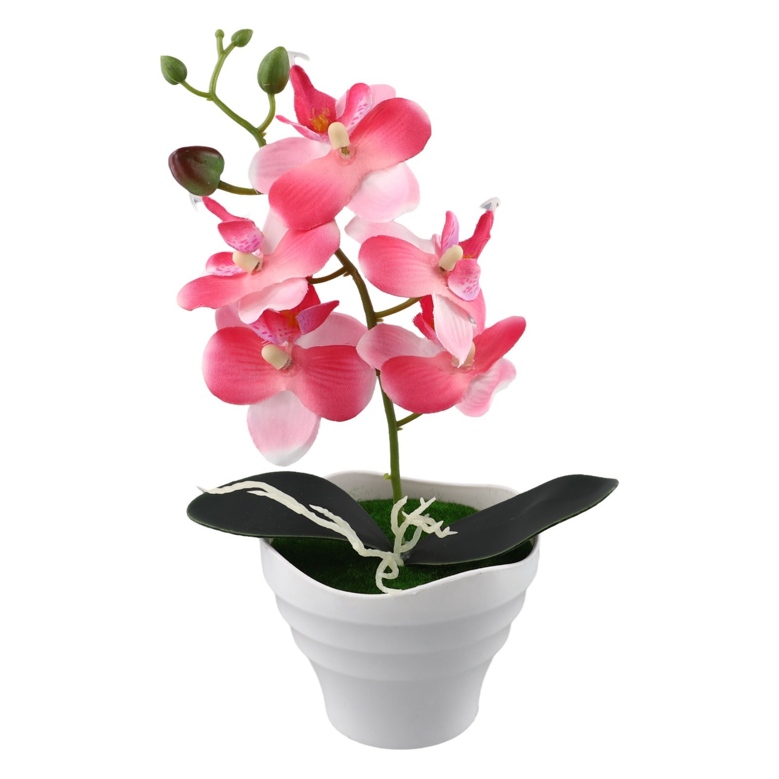 Artificial Butterfly Orchid Flower Plants In Pot Fake Home Wedding Party Decor