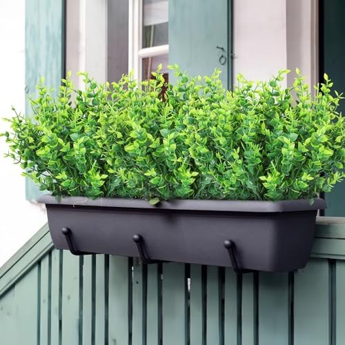 Artificial Plant Bundle 24 Stems Eucalyptus Greenery No Fade Outdoor Indoor