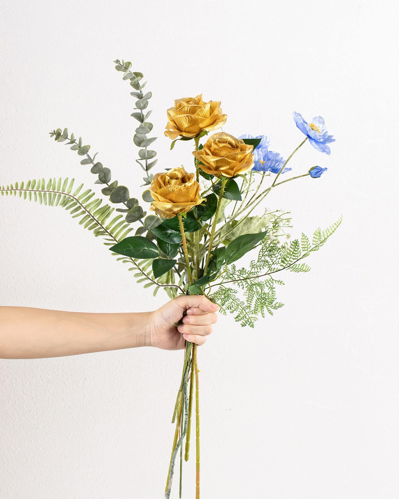 10pcs Silk Roses Artificial Flowers Fake Rose for Arrangement Wedding Party H…