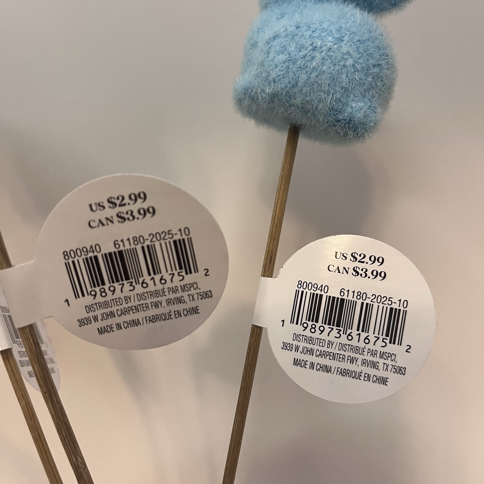 Blue Bunny Easter Mini Picks Pack Of 4 – NEW W/ Tags