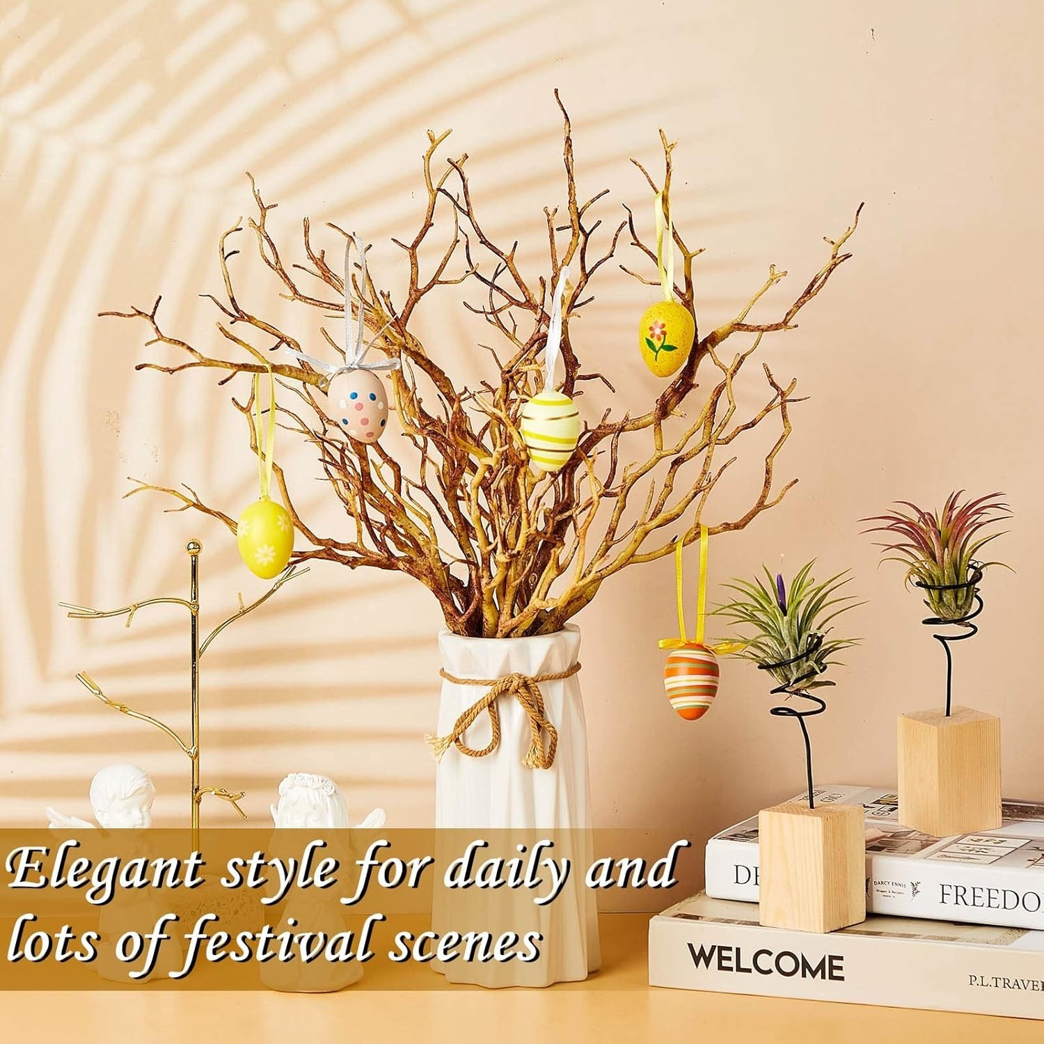 8 ramas de árbol secas, ramas de asta artificiales de manzanita, ramas de árbol
