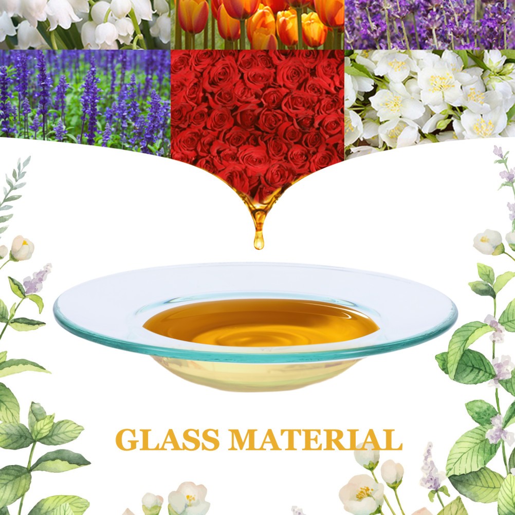 2Pcs Transparent Glass Wax Warmer Plates Reusable Candle Warmer Replacement