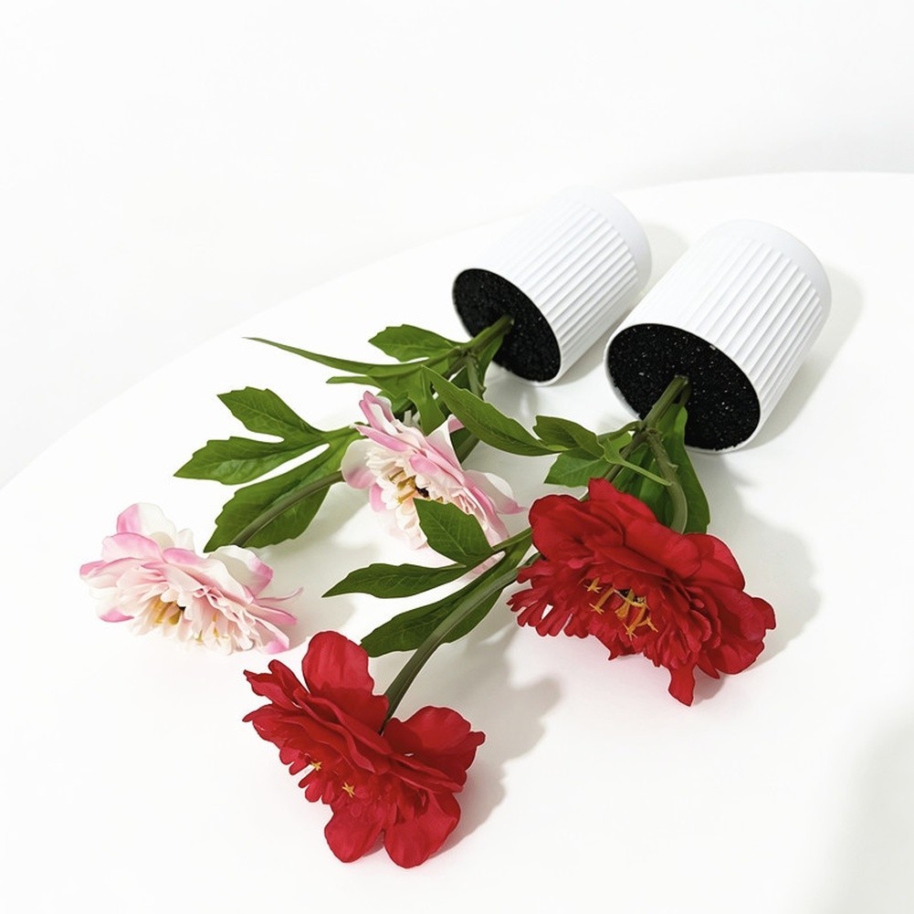 Fake Peony Bonsai Silk Plastic Flower Plant for Living Room Decor 27cm