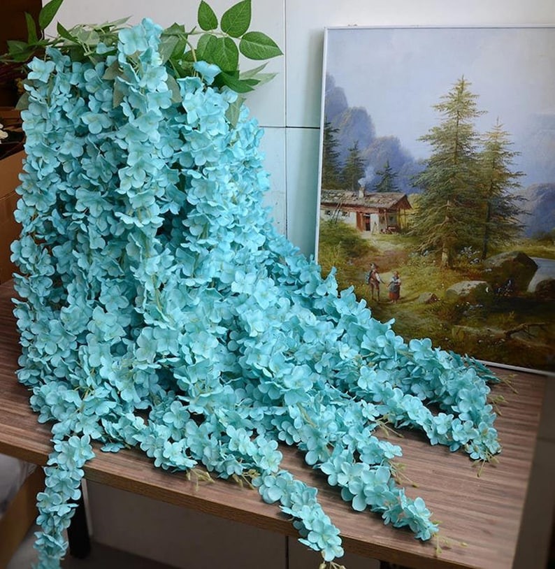 5pc Wedding artificial Flower 70″ hang Wisteria cherry Vine Arch Floral No Leave