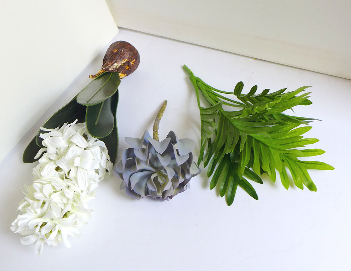 3 Pcs Artificial Blooming Plants Hyacinth Flower With Grasses (#92)