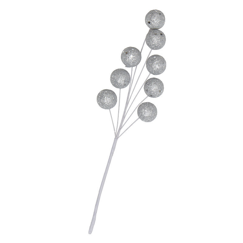 Set of 12 Silver Glittered Disco Ball 9-1/2″ Tall Floral Picks
