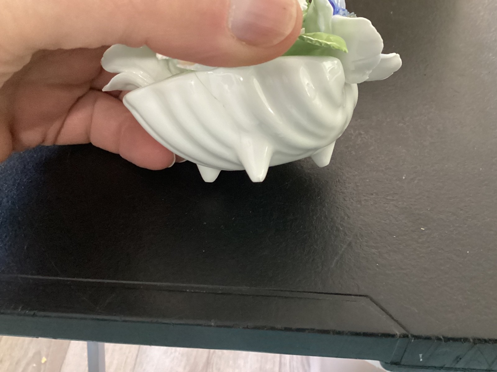 Royal Stafford Staffordshire Fine Bone White 3-Legged China Pot Flower Bouquet
