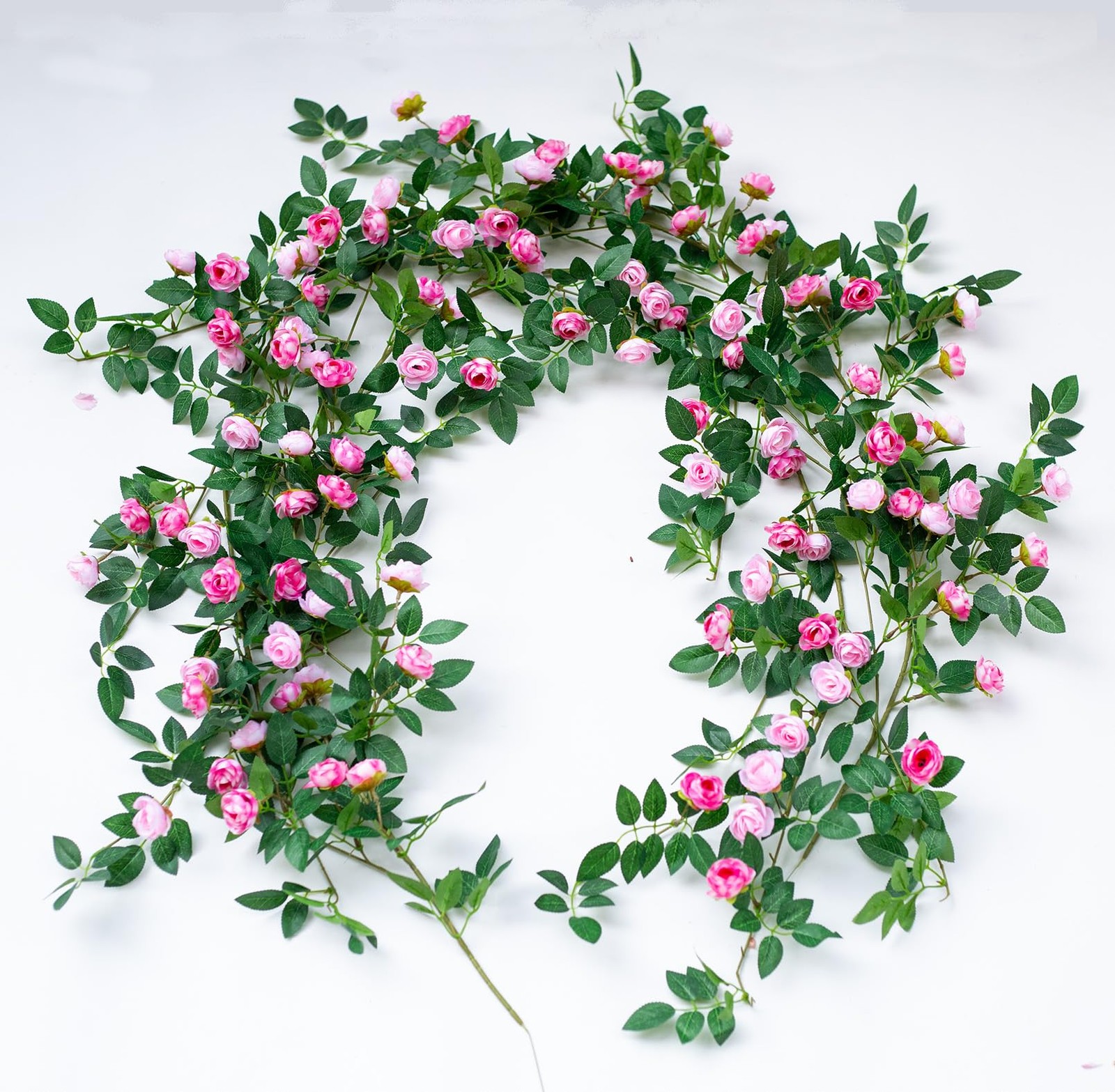 2PCS x 6FT Bendable Rose Vine Hanging Flower Garland Wildflower Floral Garlan…