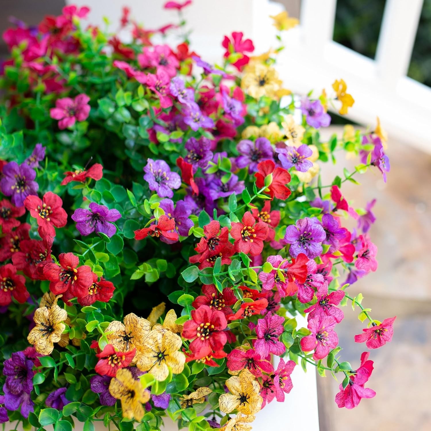 Artificial Flowers for Outdoors Daisy 12 Bundles for Home Decoration, Faux Fl…