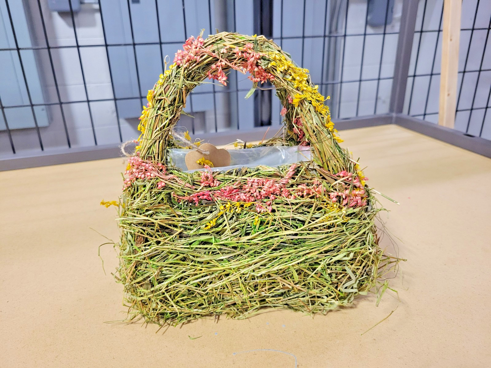Natural Grass Flower Vine Beaumont Deco Purse Basket~Spring Easter