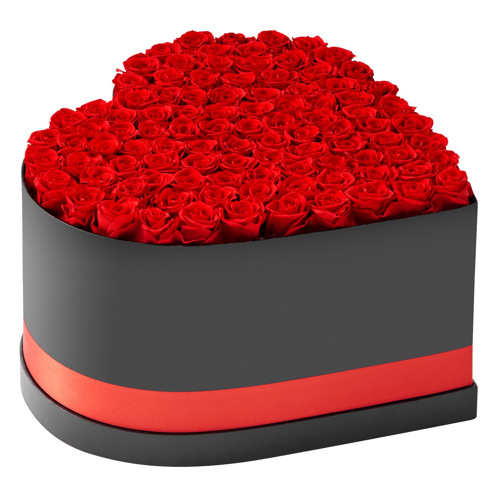 Uimoso Heart-Shaped Box with 100 Preserved Roses – Eternal Red Bouquet
