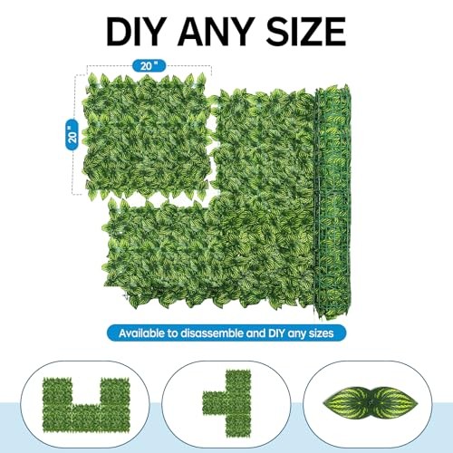 Artificial Ivy Privacy Fence 59″x118″ Color Printing Watermelon Leaves