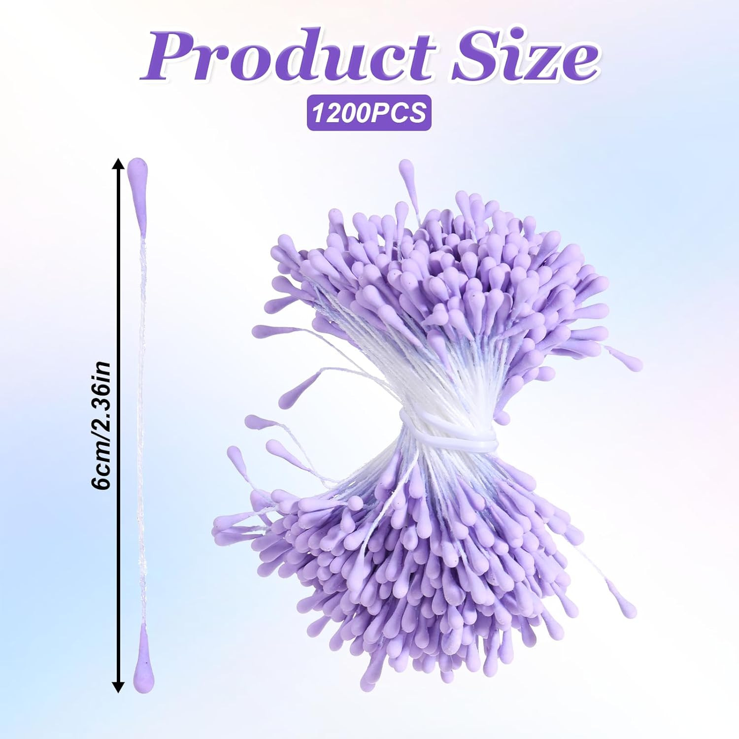 1200 Pcs Flower Stamens for Crafts, Artificial Flower Stamens, 10 Colors DIY Cra