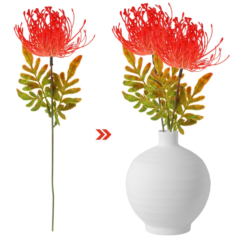 10Pcs Reusable Red Floral Bouquet Stems Simulation Flower for Table Centerpiece