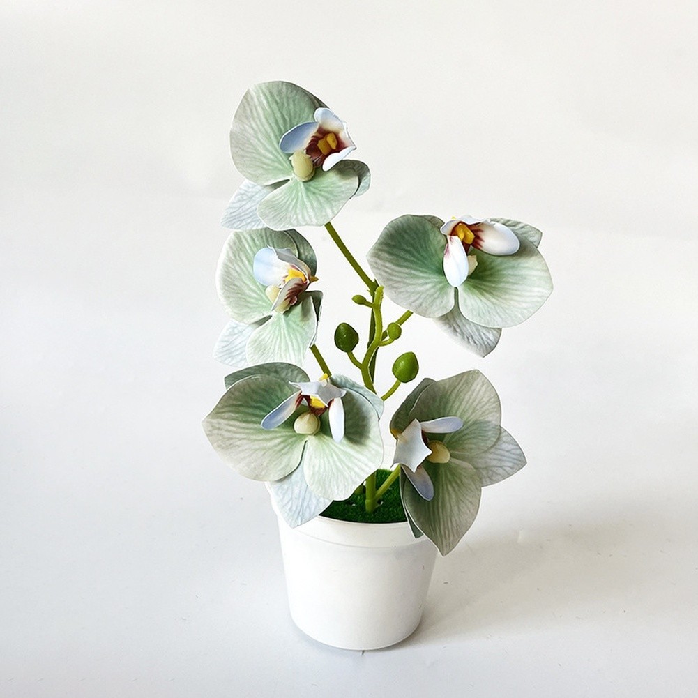 Artificial Orchid Flowers 5 Pcs 21cm Tall for Living Room Bedroom Office Decor