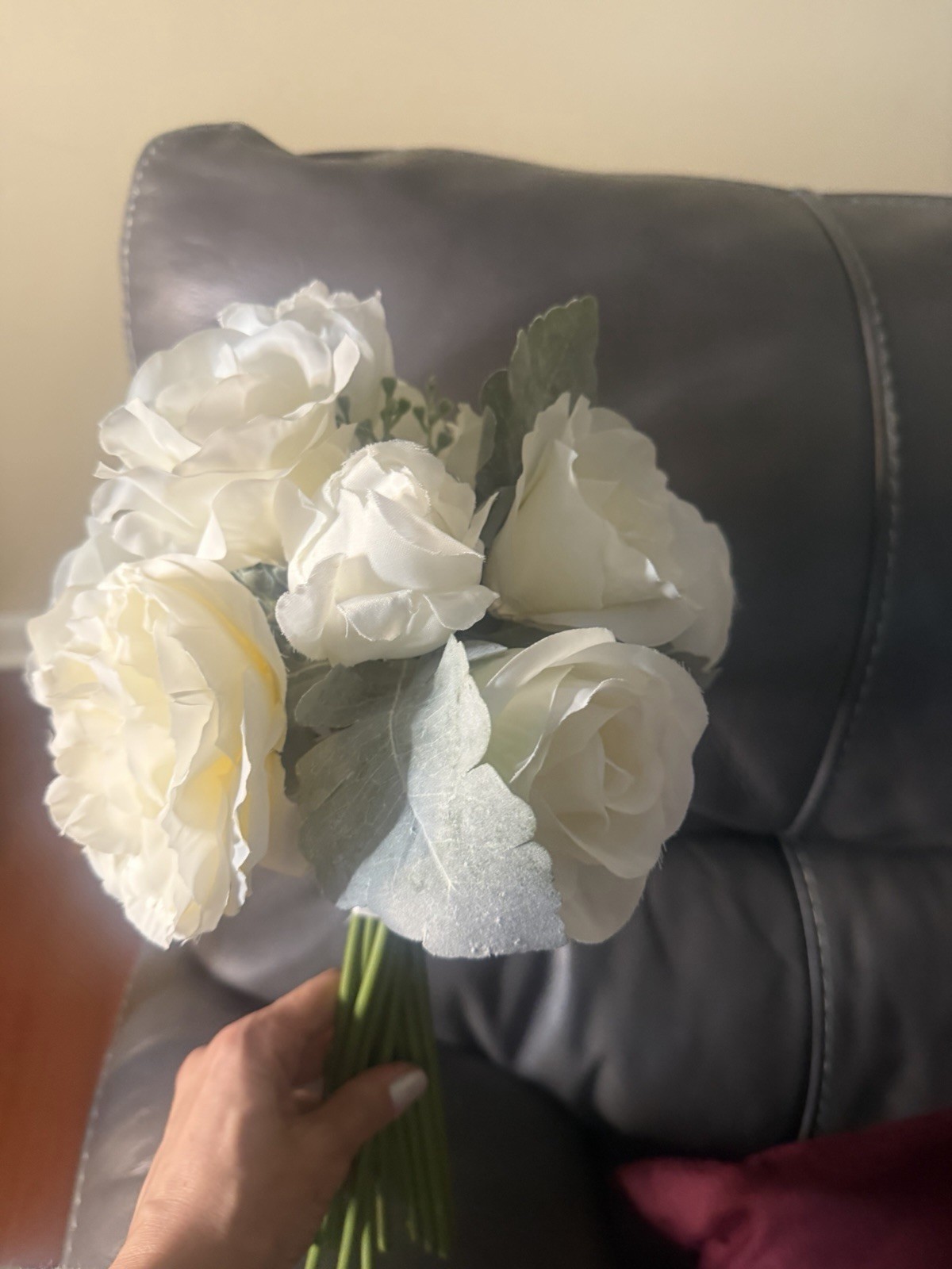 Williams Sonoma Artificial Peonies Silk Flowers Faux Peony Bouquet Floral White