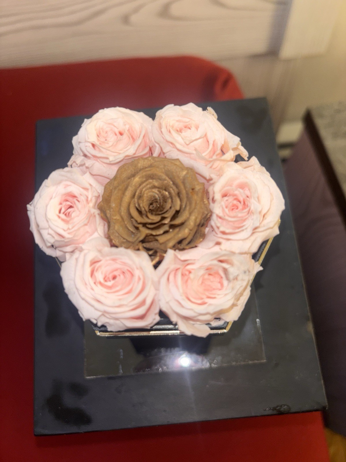 The Million Roses square black box with pink roses design