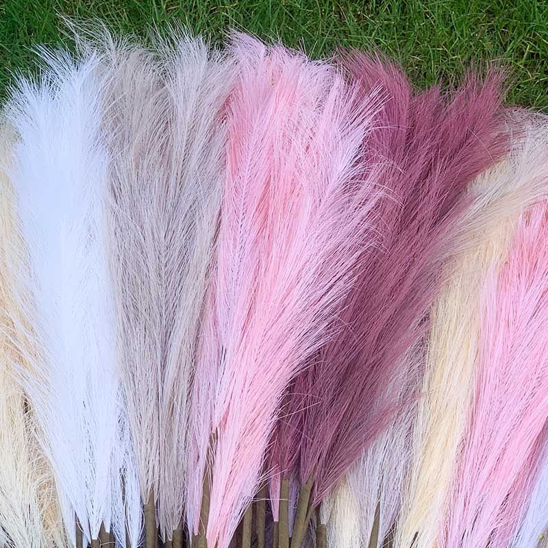 Large Artificial Plant – Pampas Grass Fake Flowers Wedding Bouquet Home Decor