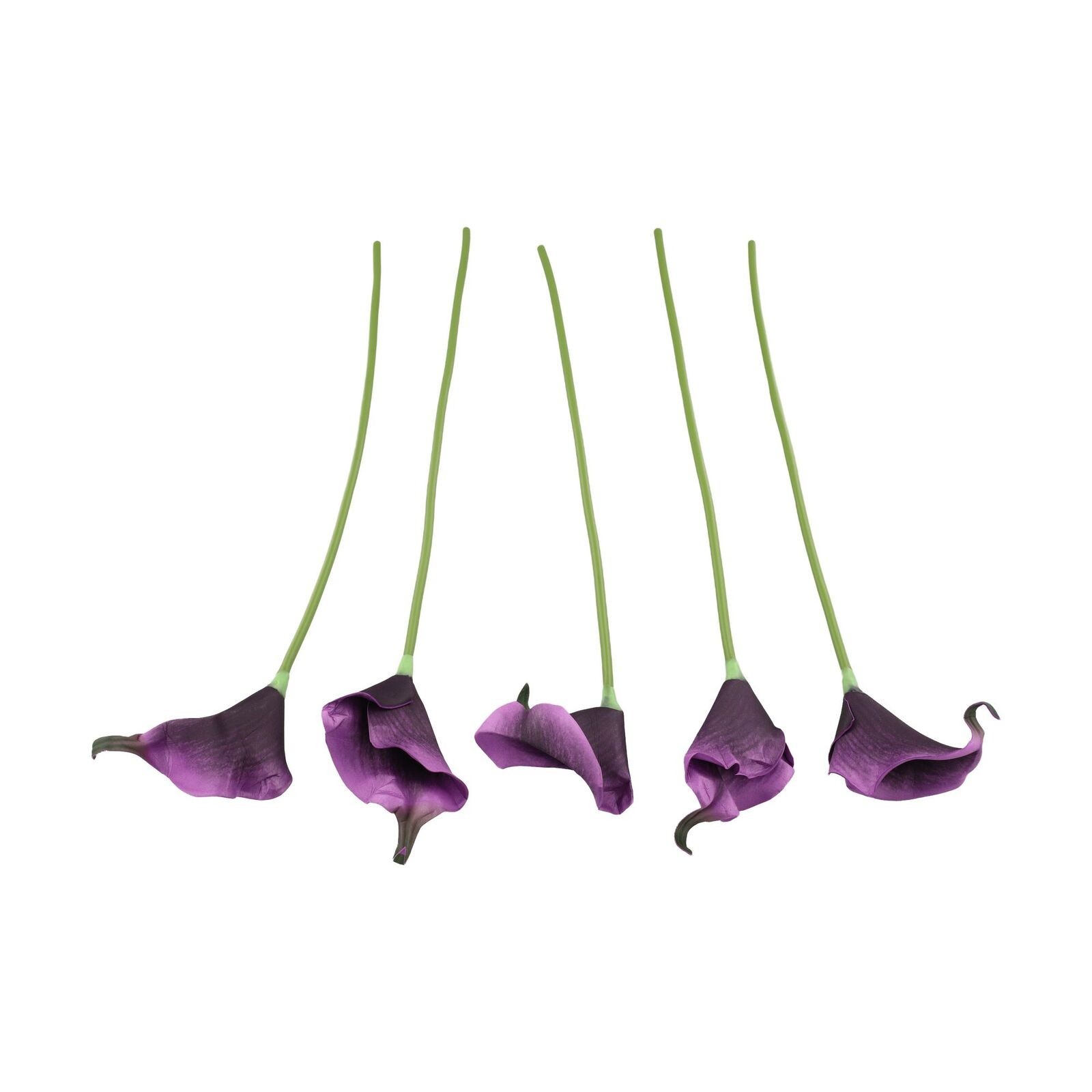 5pcs Realistic Artificial Calla Lily Bouquets for Stylish Home Accents