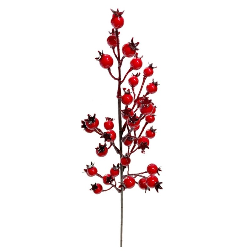 Artificial Red Stems Picks Berries Branches for Christmas Tree Decorations