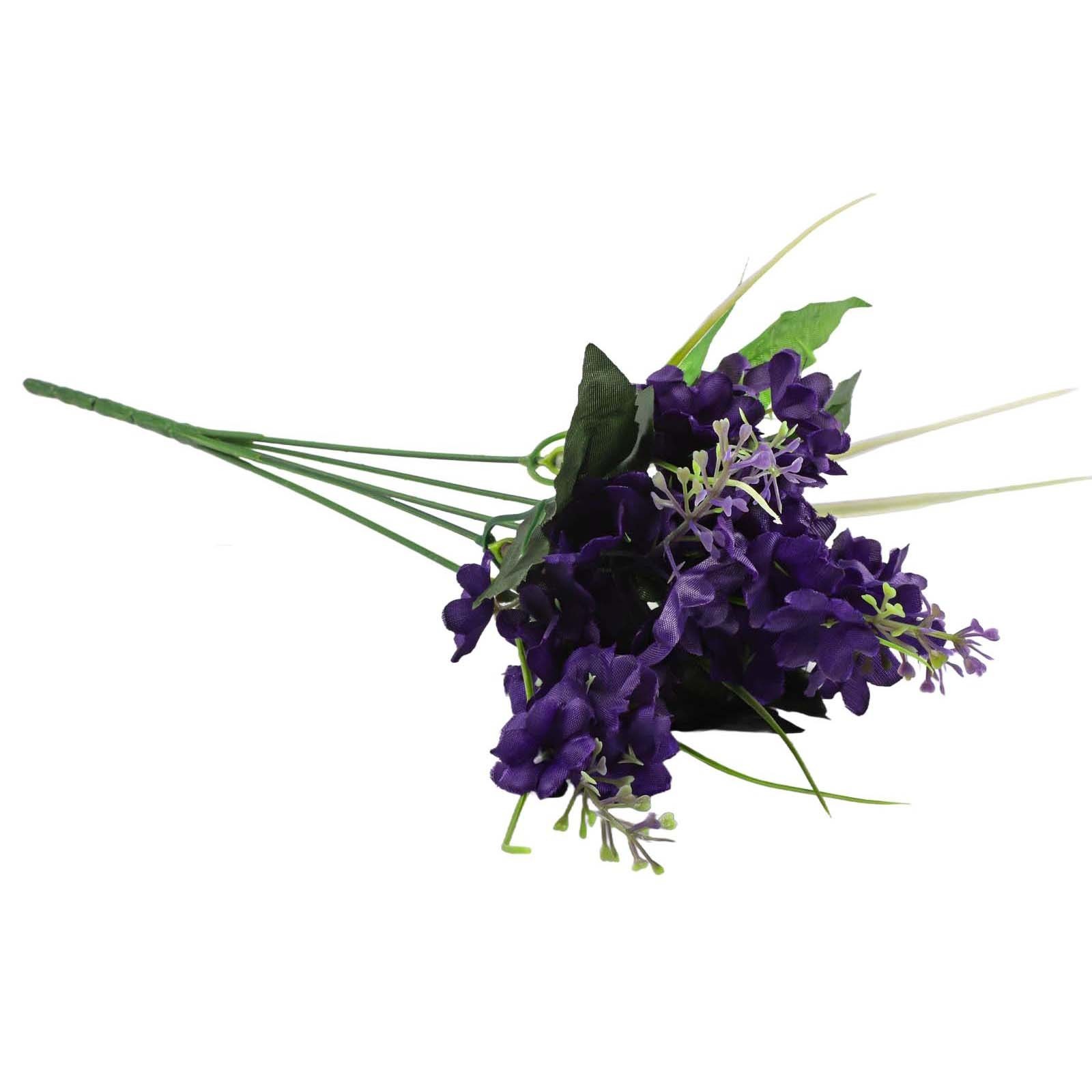 5Heads Artificial Hyacinth Flowers Bunch Wedding Home Grave Outdoor Bouquet
