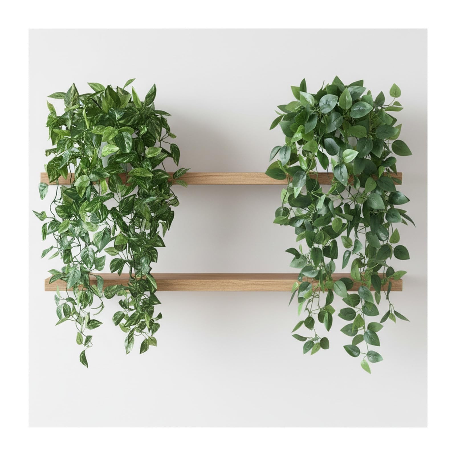 35.5″ Artificial Pothos Ivy Plants Set of 2 with Pots, Fake Hanging Greenery …