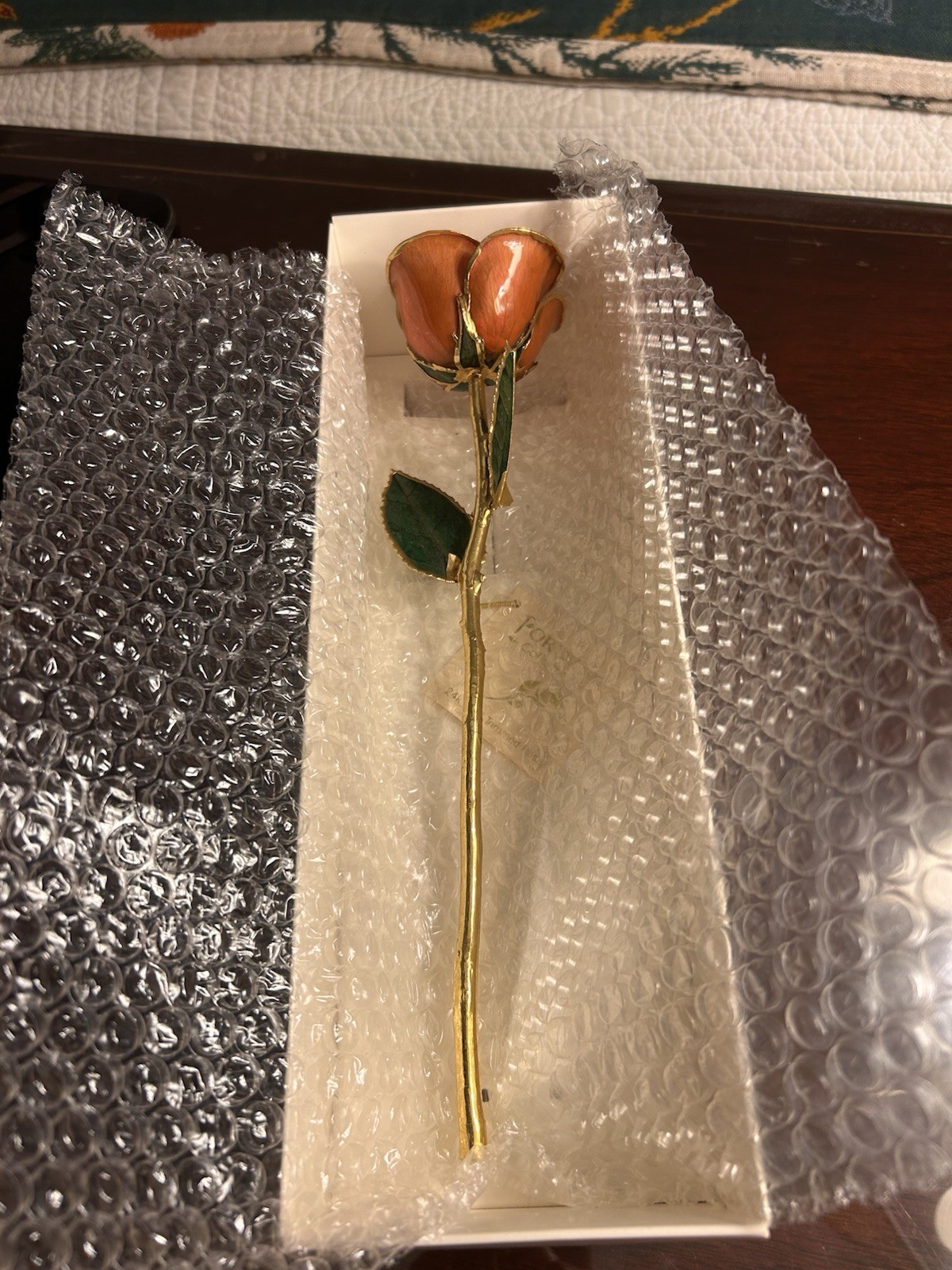 Lacquered 24k Gold Dipped Rose Pink