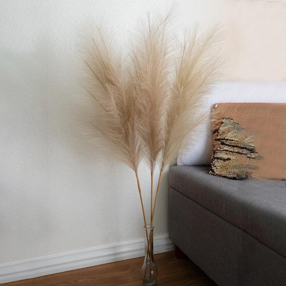 Faux Pampas Grass Decor Plume Grass Artificial Phragmites Vase Decoration 1pcs