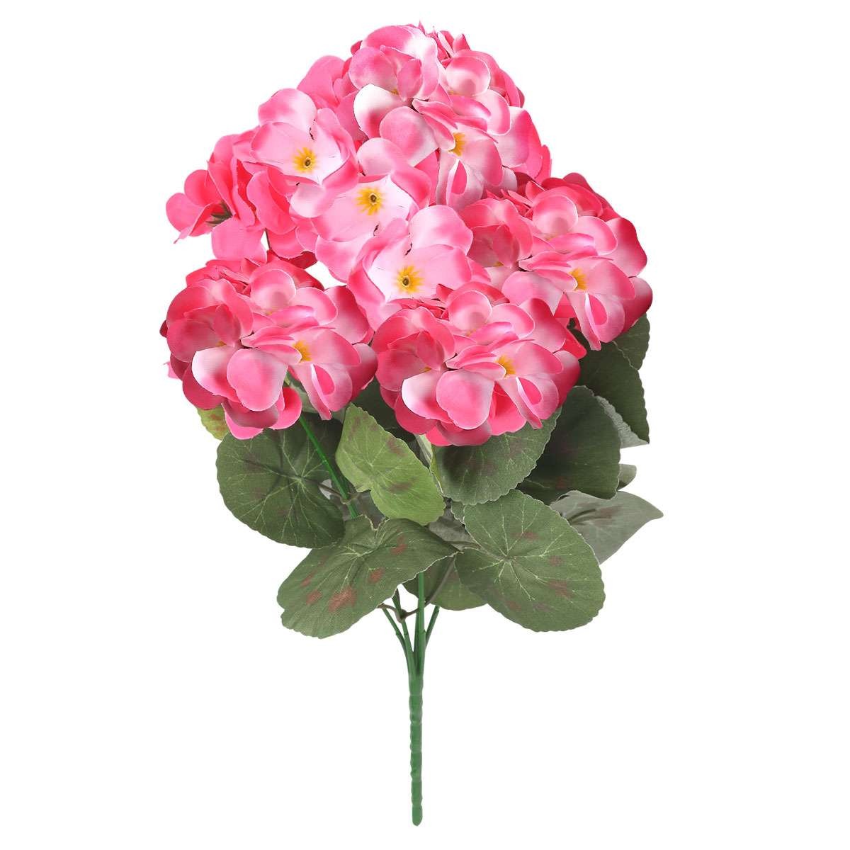 Artificial Red Geranium Bush Faux Flowers Geraniums Silk Flowers Wedding Party