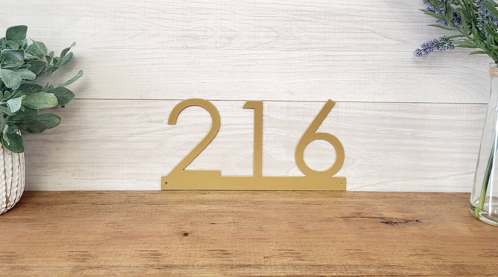 Metal house number sign home address horizontal address number numbers