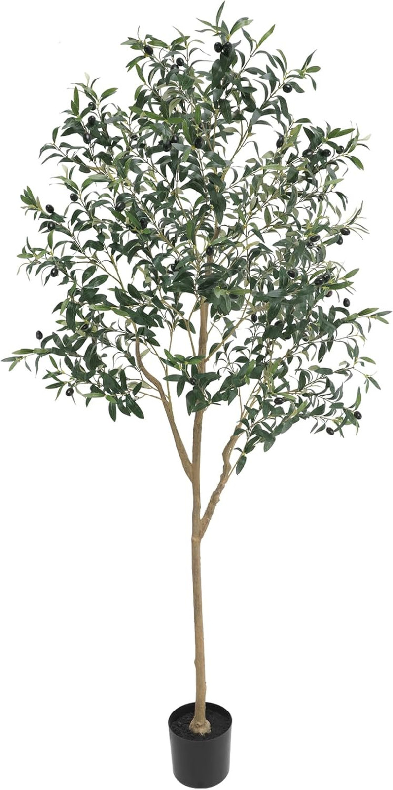 6FT Artificial Olive Tree for Living Room, Bendable Faux Silk Plant Decor