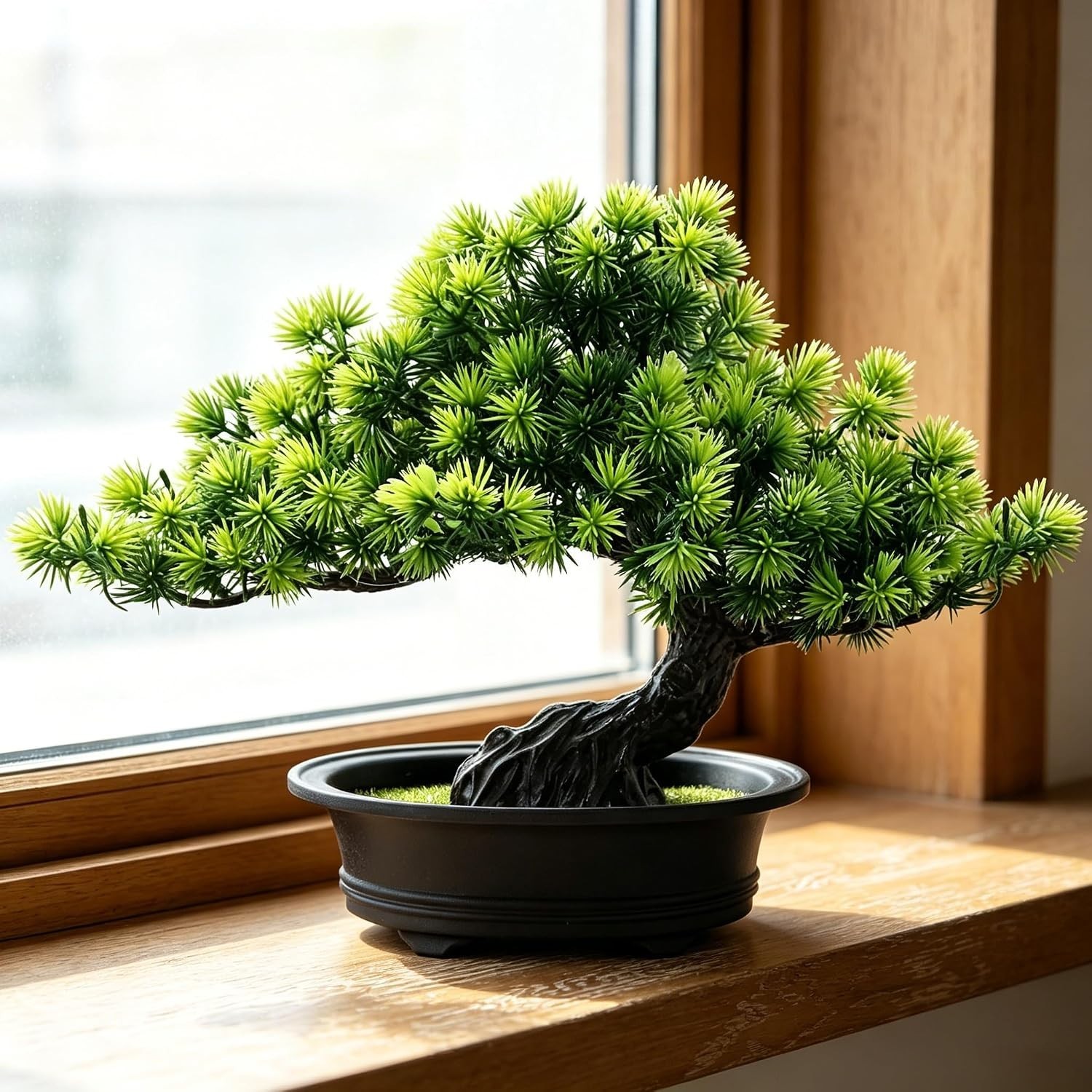 Maintenance-Free 9.5″ Decorative Bonsai with Elegant Pot – Indoor Delight
