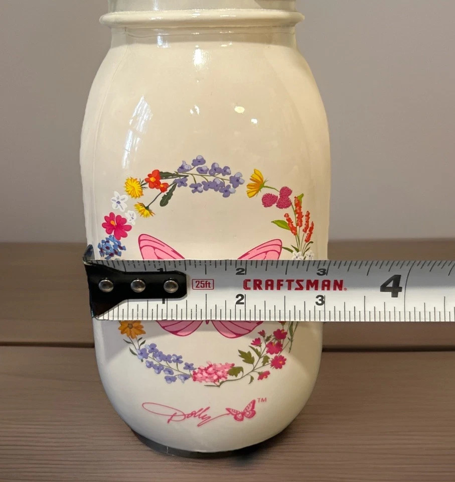 New Dolly Parton Wildflower Spring 2026 Floral Arrangement Butterfly Jar