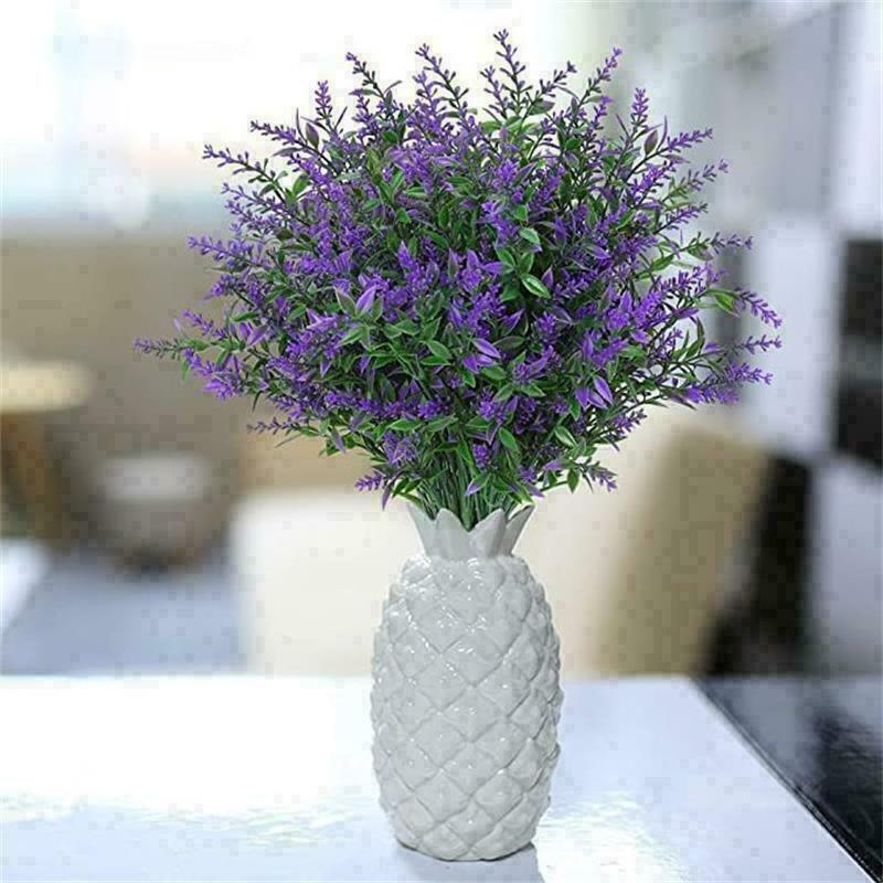 Artificial Flowers Plastic Fake Plants UV Resistant Home In&Outdoor Garden Decor