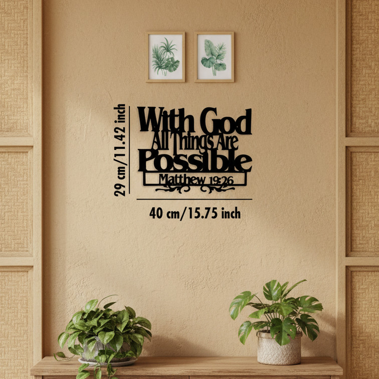 Vintage Farmhouse Scripture Metal Wall Art Christian Inspirational Home Gift
