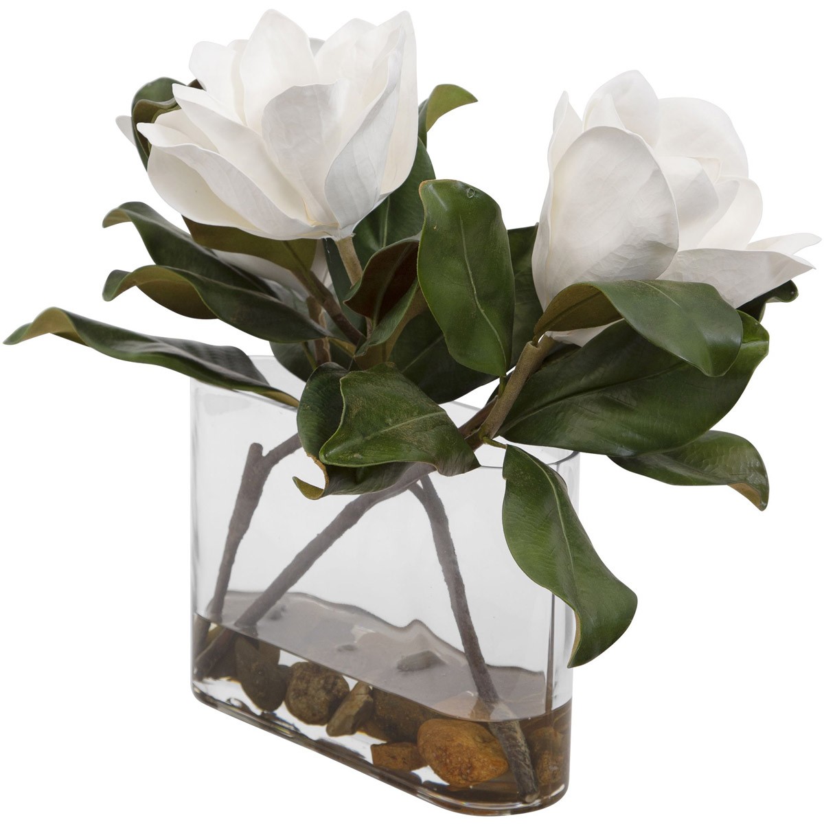 Uttermost 60186 Middleton White Magnolia Blooms Flower Centerpiece