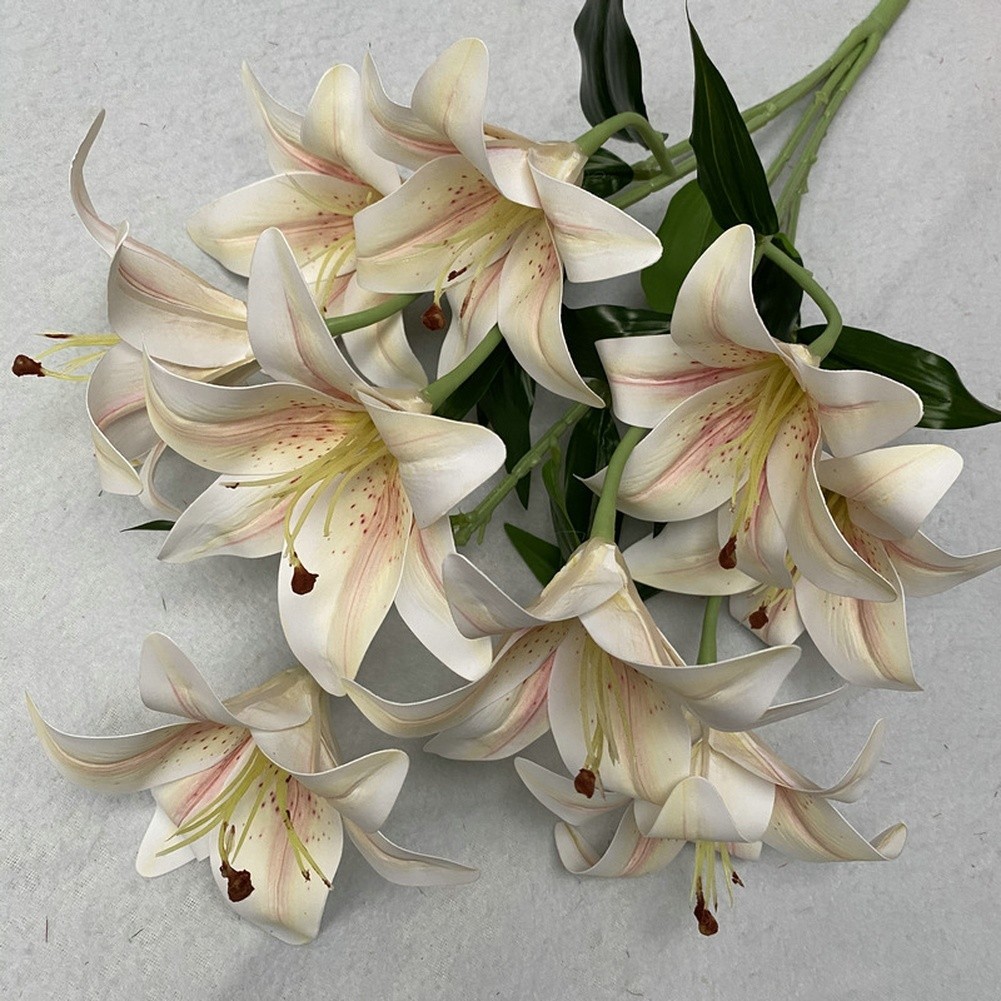 for real Touch Artificial for lily Flowers for Wedding Decor Photography 59cm