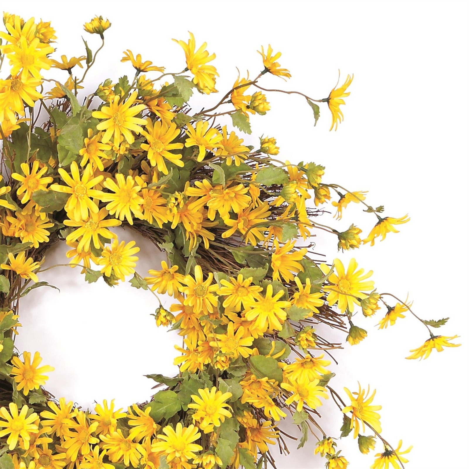 Yellow Daisy Floral Wreath 23″D