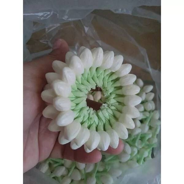 2.5″ Garland Artificial Jasmine flowers Tissue Paper Fragrant Glue White Circle