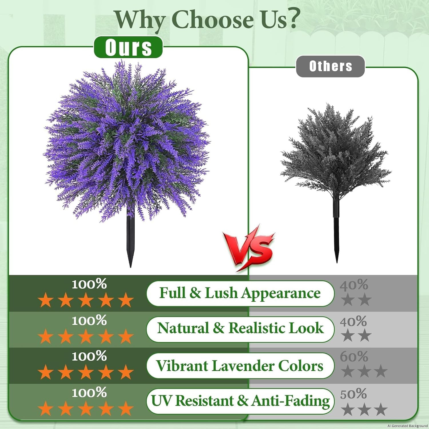 22″ UV Resistant Lavender Topiary Ball Trees – 2 Sets for Outdoor Decor