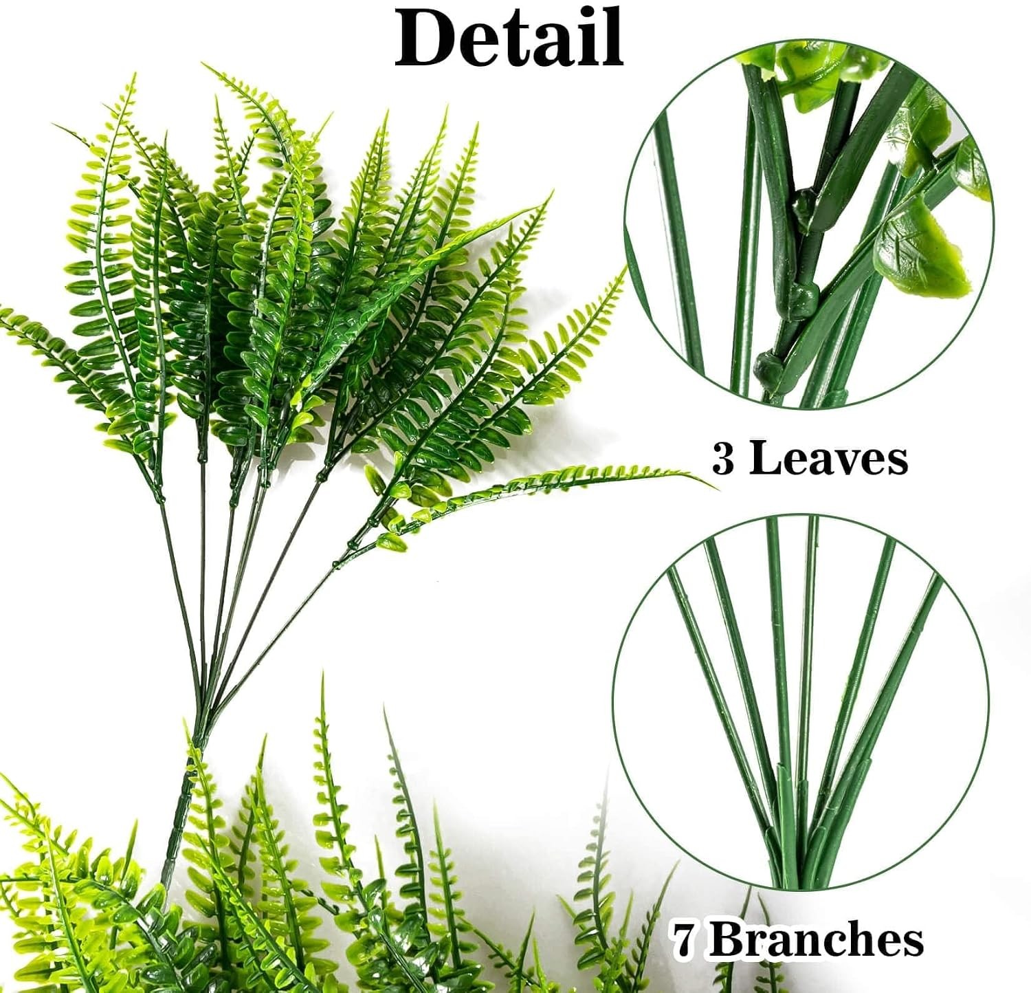 10 Pcs Fake Fern Artificial Ferns Outdoors Faux Ferns Outdoor Planter Large