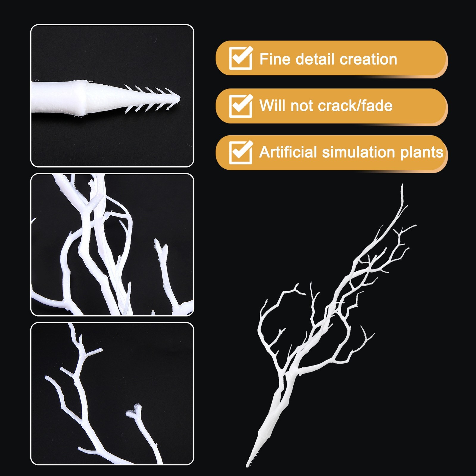 3 x Artificial White Dry Plant Tree Branch Wedding Party Decor E2Q25187