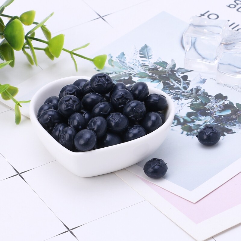50pcs Artificial Blueberry Plastic Fake Fruit Disply Home Party Decor