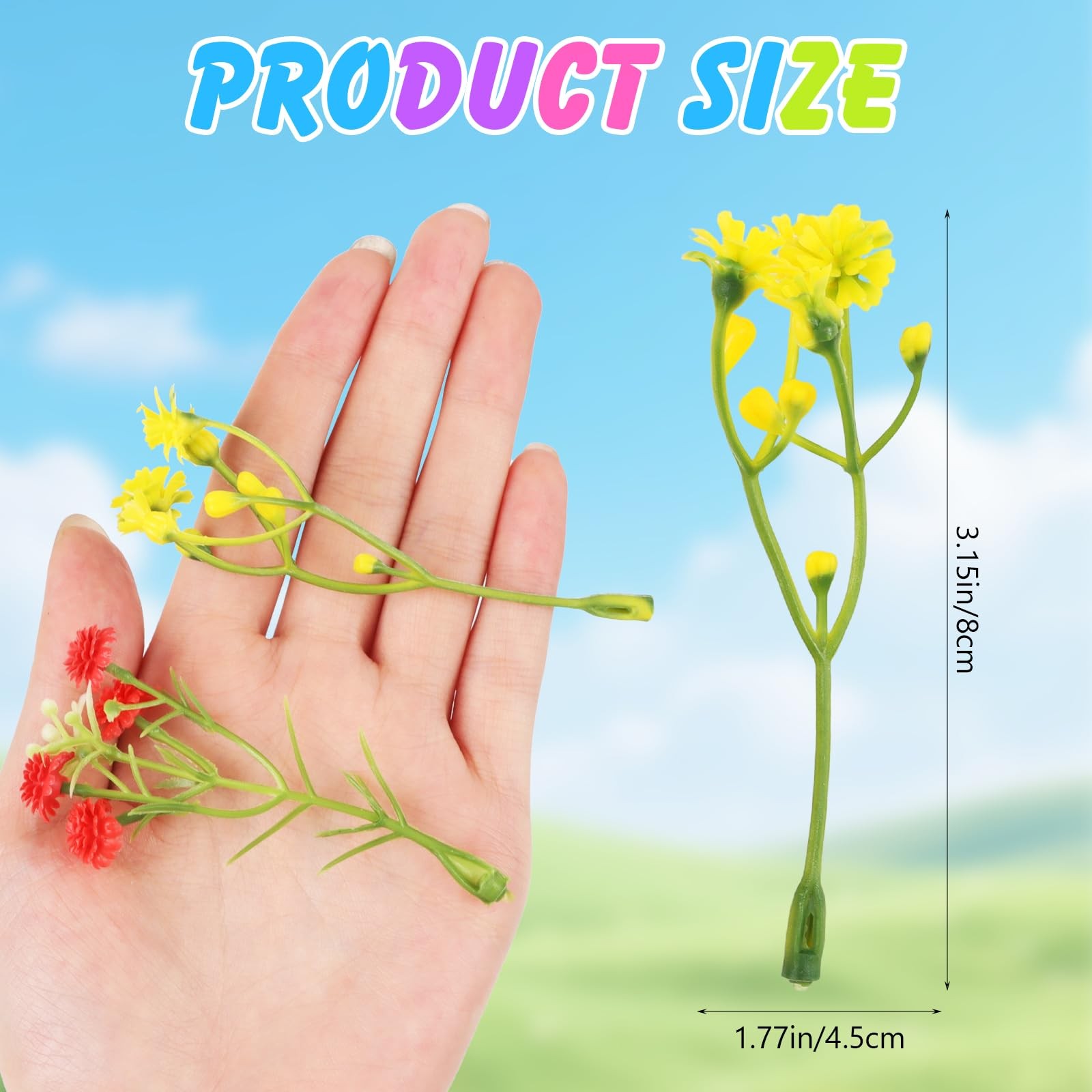 Mini Artificial Flower Bouquets, 72 Pcs Small Plastic Simulation Flower for M…
