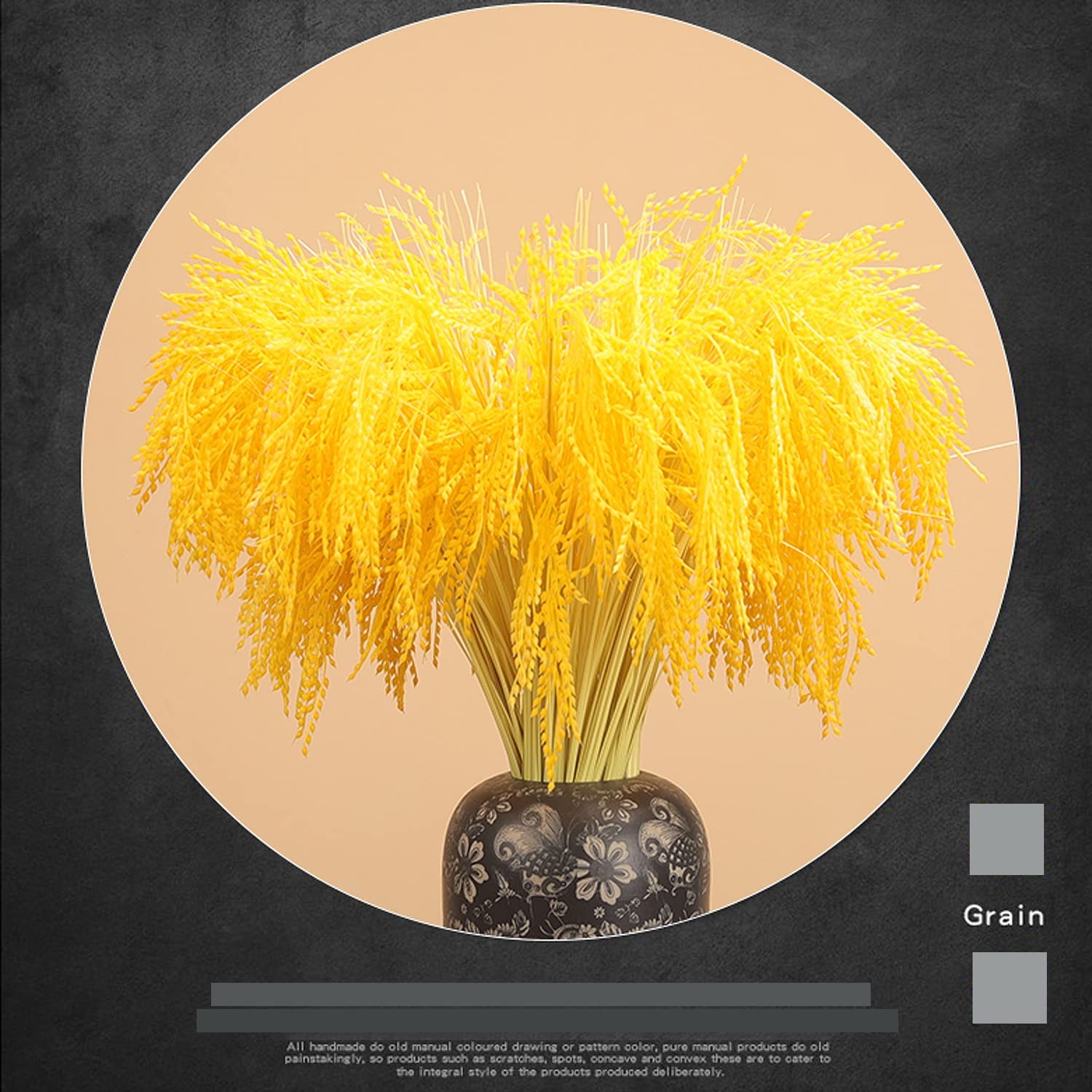 Fake Grain Plant Artificial Paddy Rice Flowers Yellow Natural Plants for Home…