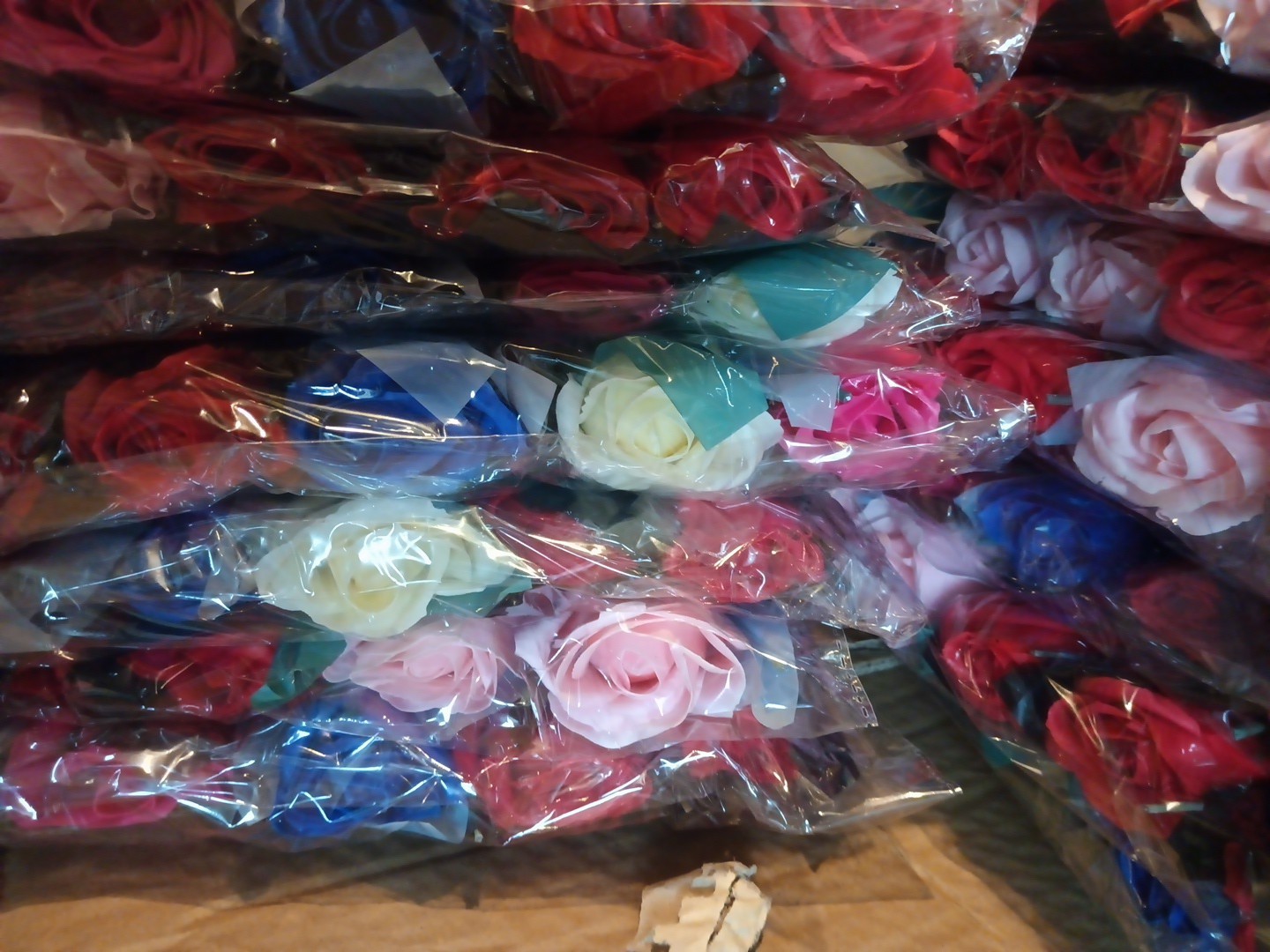 50 PCs Scented Artificial Flowers Bulk Craft Wrinkled / Imperfect DIY Projects