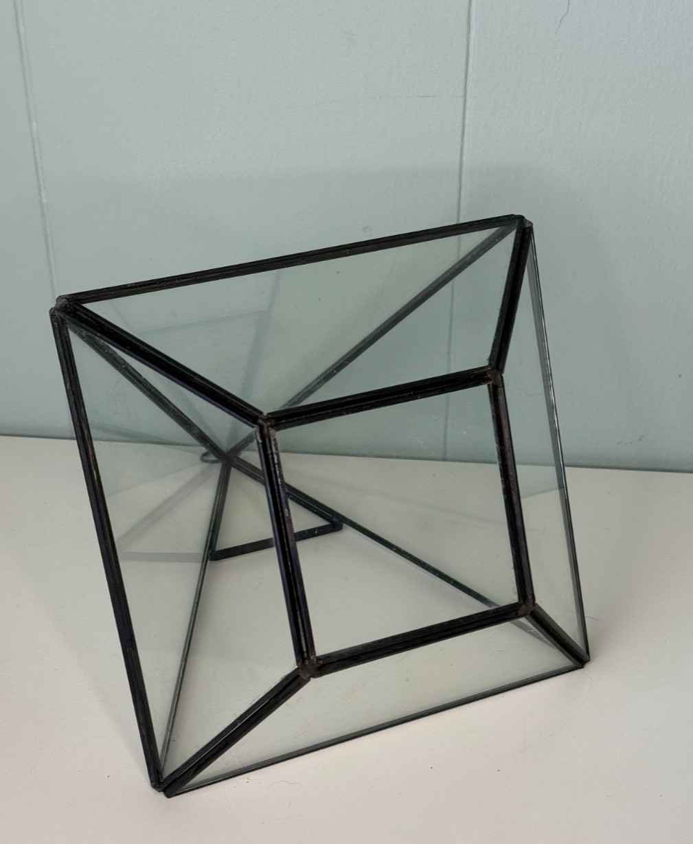 Pyramid Glass Geometric Terrarium Box Hanging/Tabletop Planter Succulents